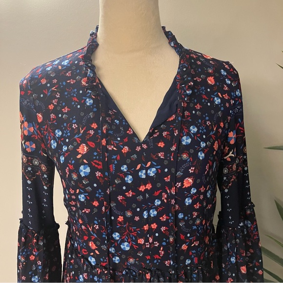 Glamorous Sugar, Sugar Navy Blue Disty Pint Swing Dress - Picture 2 of 12